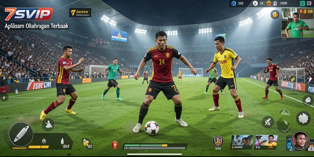 Screenshot utama 7SVIP menampilkan aksi seru dalam permainan olahraga.