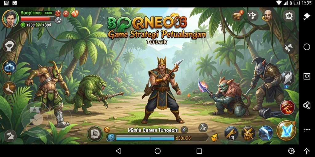Tangkapan layar gameplay seru dari BORNEO303 yang menunjukkan pertempuran strategis.