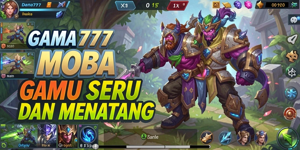 Gameplay seru DANA777 dalam pertempuran MOBA yang intens.