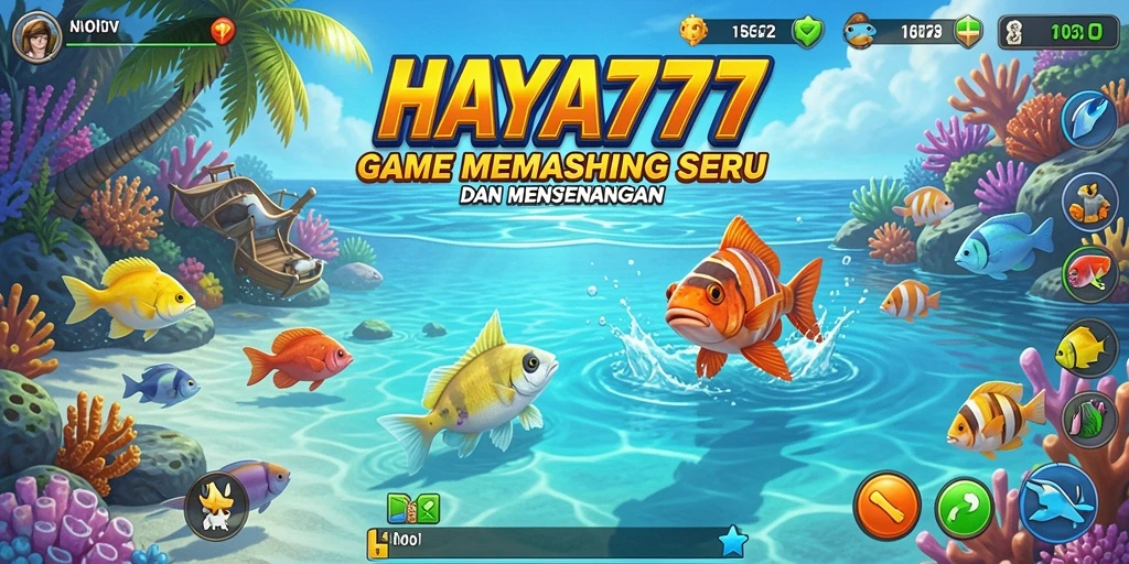Tampilan gameplay HAYA777 yang menampilkan keseruan memancing.