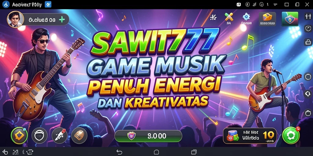 Tampilan gameplay SAWIT777 dengan pemain menikmati musik.