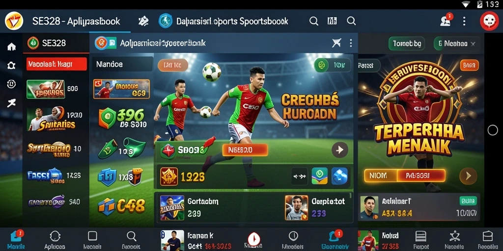 Screenshot gameplay SE328 menampilkan taruhan olahraga yang menarik.