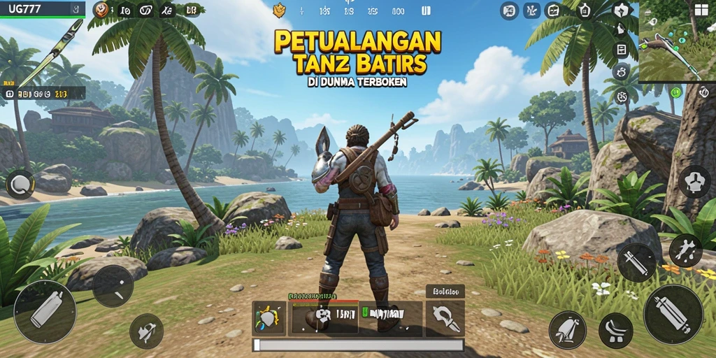 Tangkapan layar gameplay UG777 menampilkan eksplorasi dunia terbuka yang penuh petualangan.