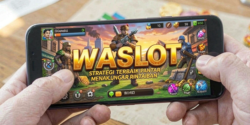 Tangkapan layar utama WASLOT menunjukkan aksi intens dalam permainan strategi.